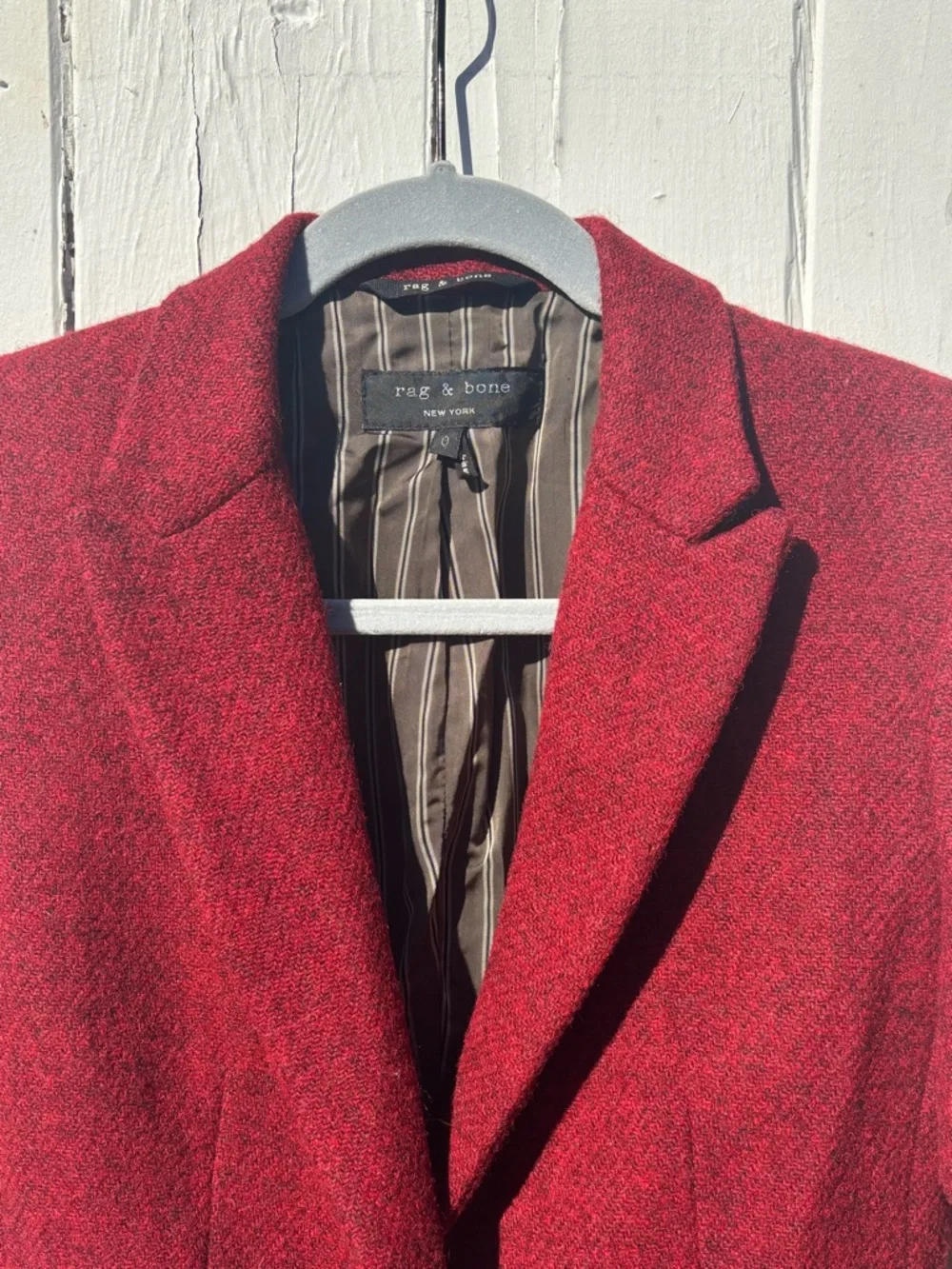 Rag & Bone Wool Blazer Red Size 0